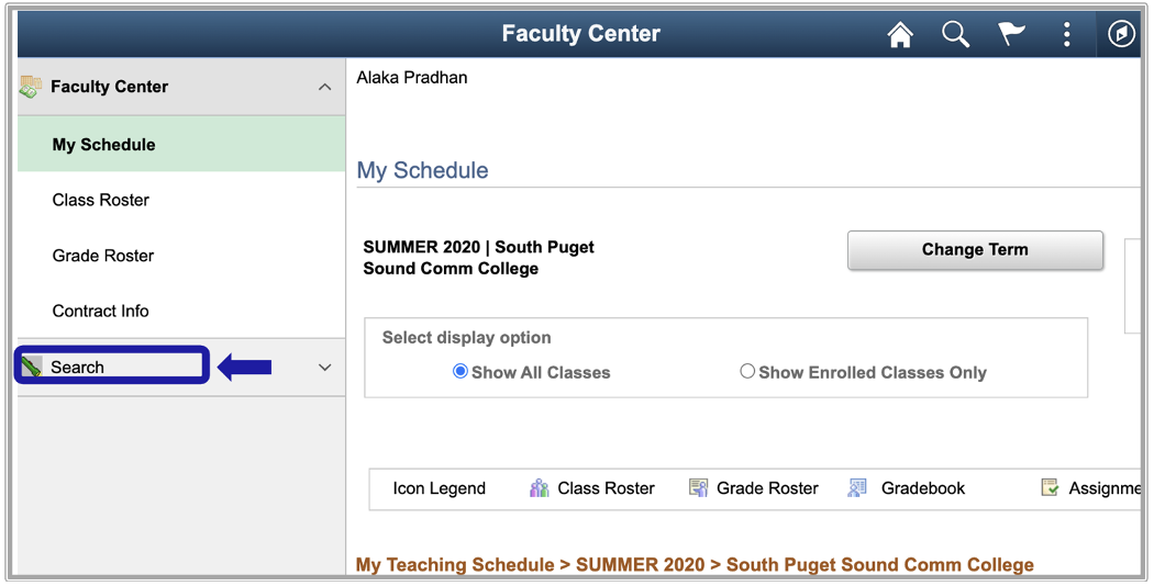 Browse Course Catalog SPSCC Support